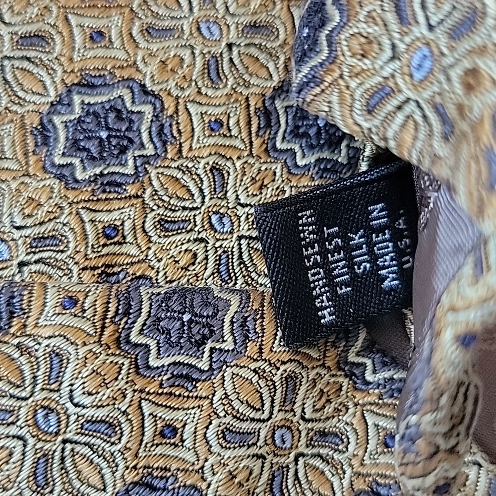 Robert Talbott Gold And Gray Patterned Tie - image 5
